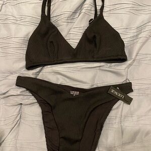 Lounge Ribbed Black Set